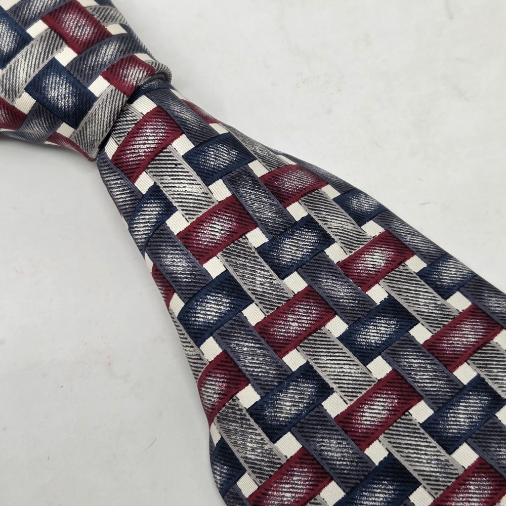 Robert Talbott Studio Neck Tie Geometric Design 100%‎ SILK Necktie USA VINTAGE